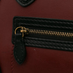 Nano Tricolor Leather Luggage Tote