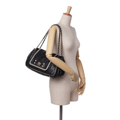 Quilted Lambskin East West Accordion Flap