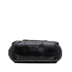 Quilted Lambskin East West Accordion Flap