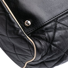 Quilted Lambskin East West Accordion Flap