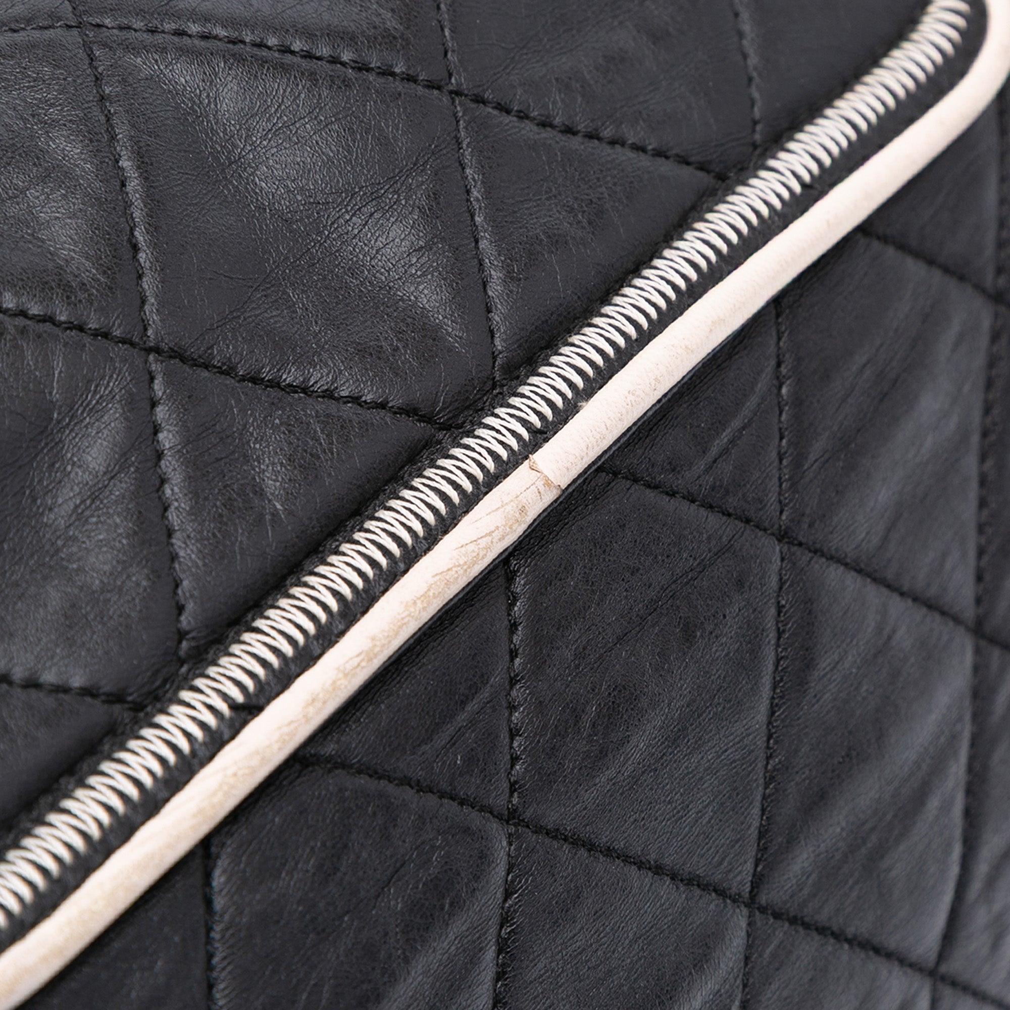 Quilted Lambskin East West Accordion Flap