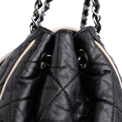 Quilted Lambskin East West Accordion Flap