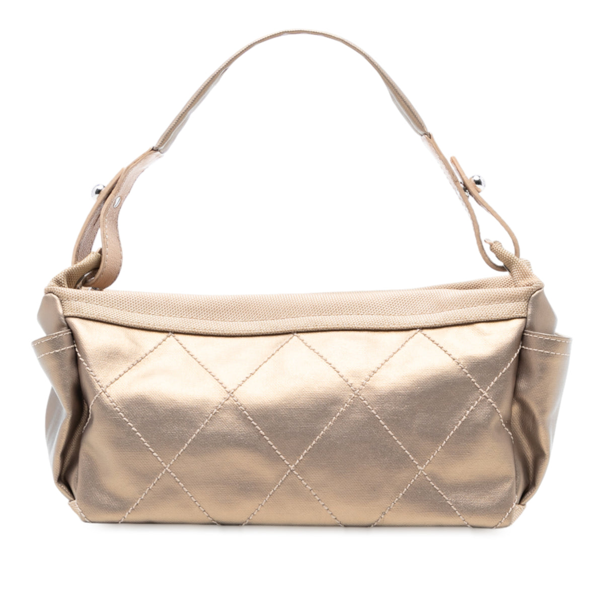 Paris Biarritz Quilted Coated Canvas Handbag