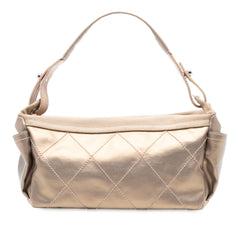 Paris Biarritz Quilted Coated Canvas Handbag
