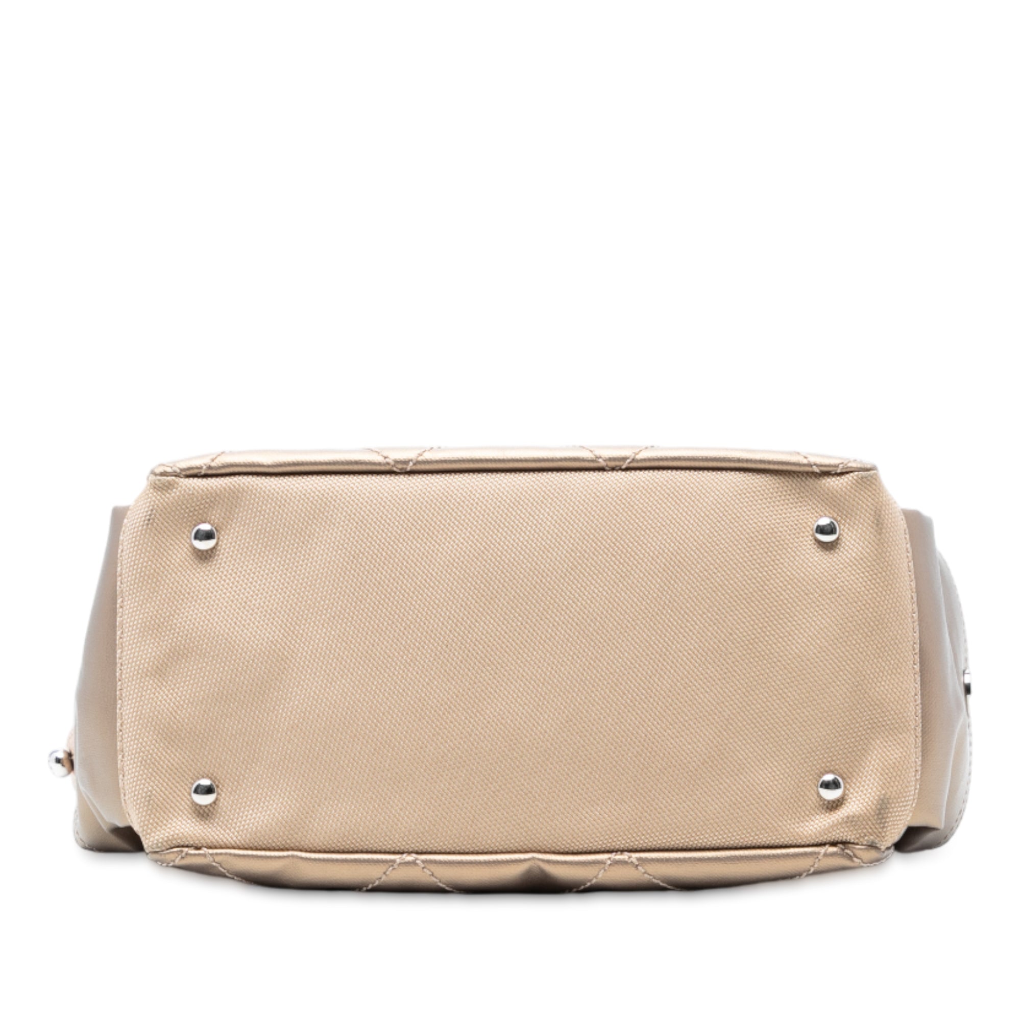 Paris Biarritz Quilted Coated Canvas Handbag