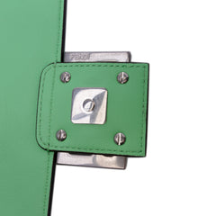 Zucca Embossed Stitched Leather Baguette Satchel