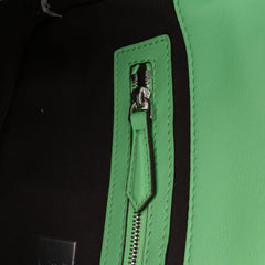 Zucca Embossed Stitched Leather Baguette Satchel