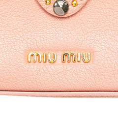 Goatskin Madras Crystal Studded Clutch