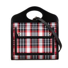 Mini Plaid Canvas Pocket Satchel