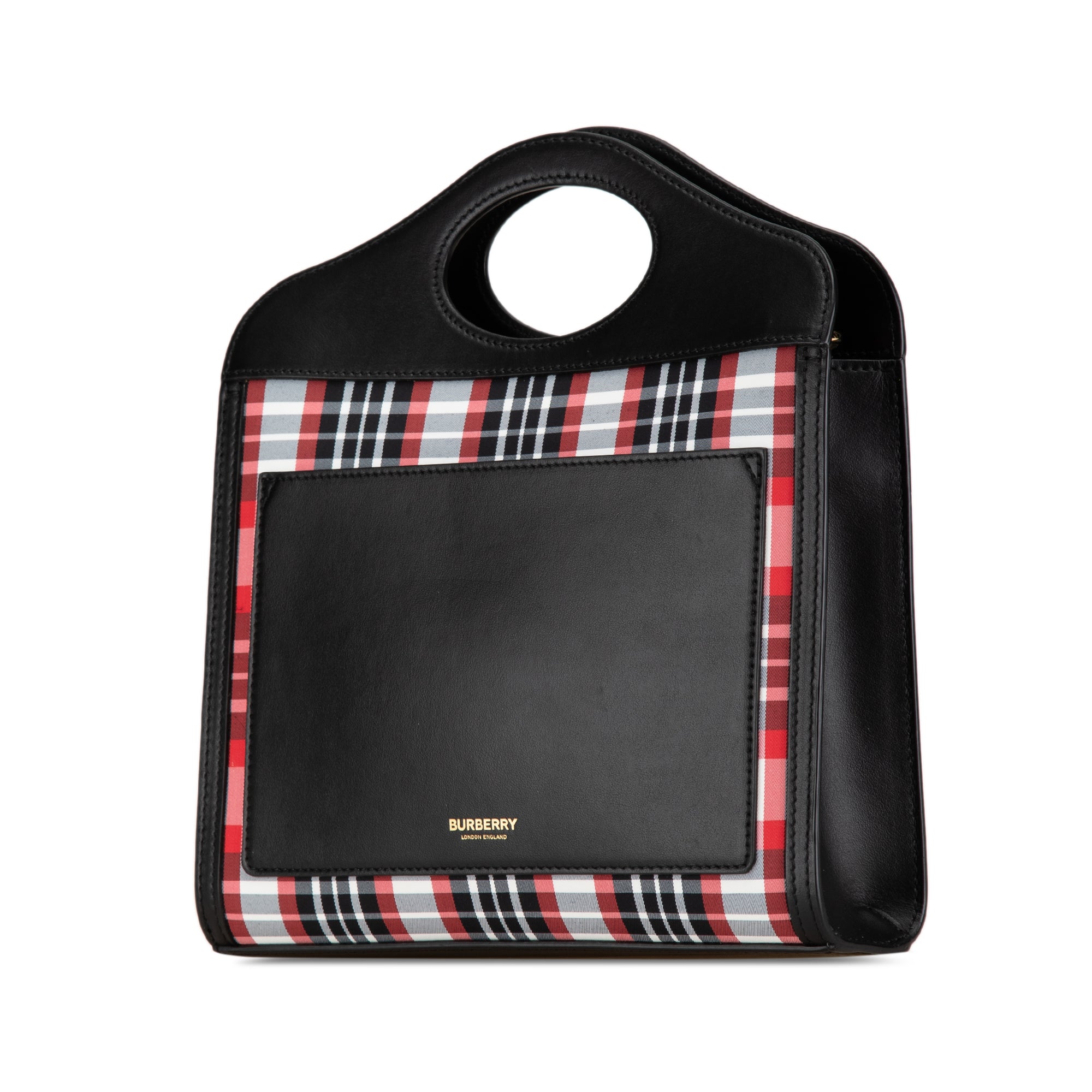 Mini Plaid Canvas Pocket Satchel