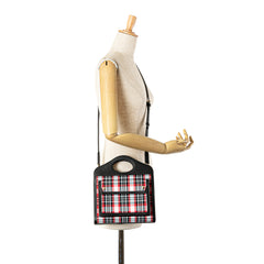 Mini Plaid Canvas Pocket Satchel