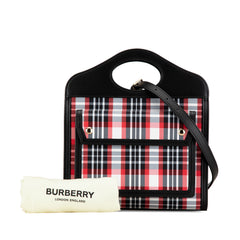 Mini Plaid Canvas Pocket Satchel