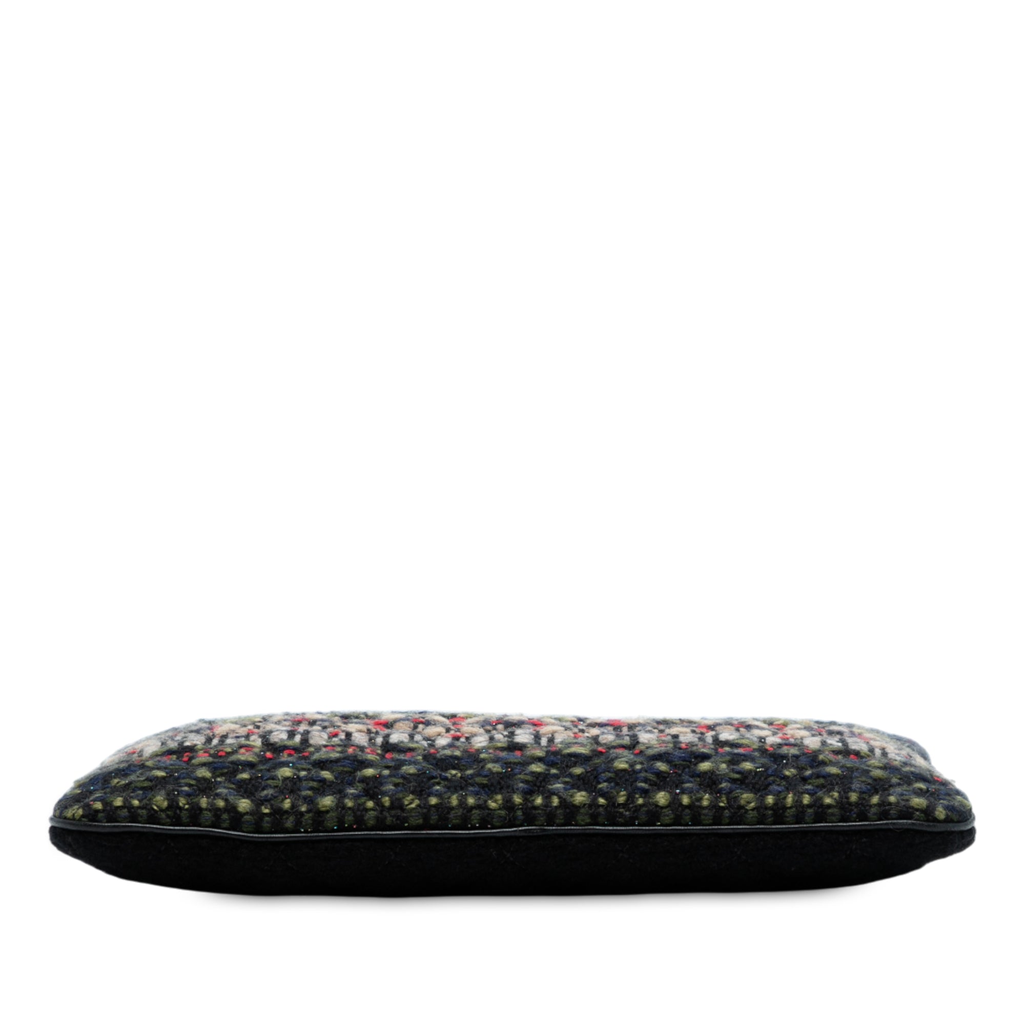 Quilted Tweed and Wool Cosmetic Pouch