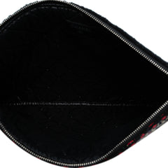 Quilted Tweed and Wool Cosmetic Pouch