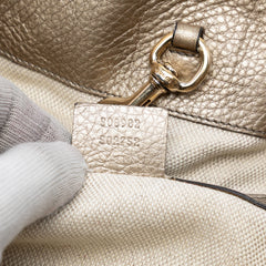 Medium Metallic Leather Soho Chain Tote