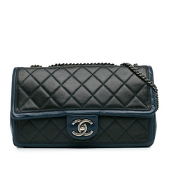 Medium Bicolor Lambskin Graphic Flap