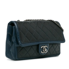 Medium Bicolor Lambskin Graphic Flap