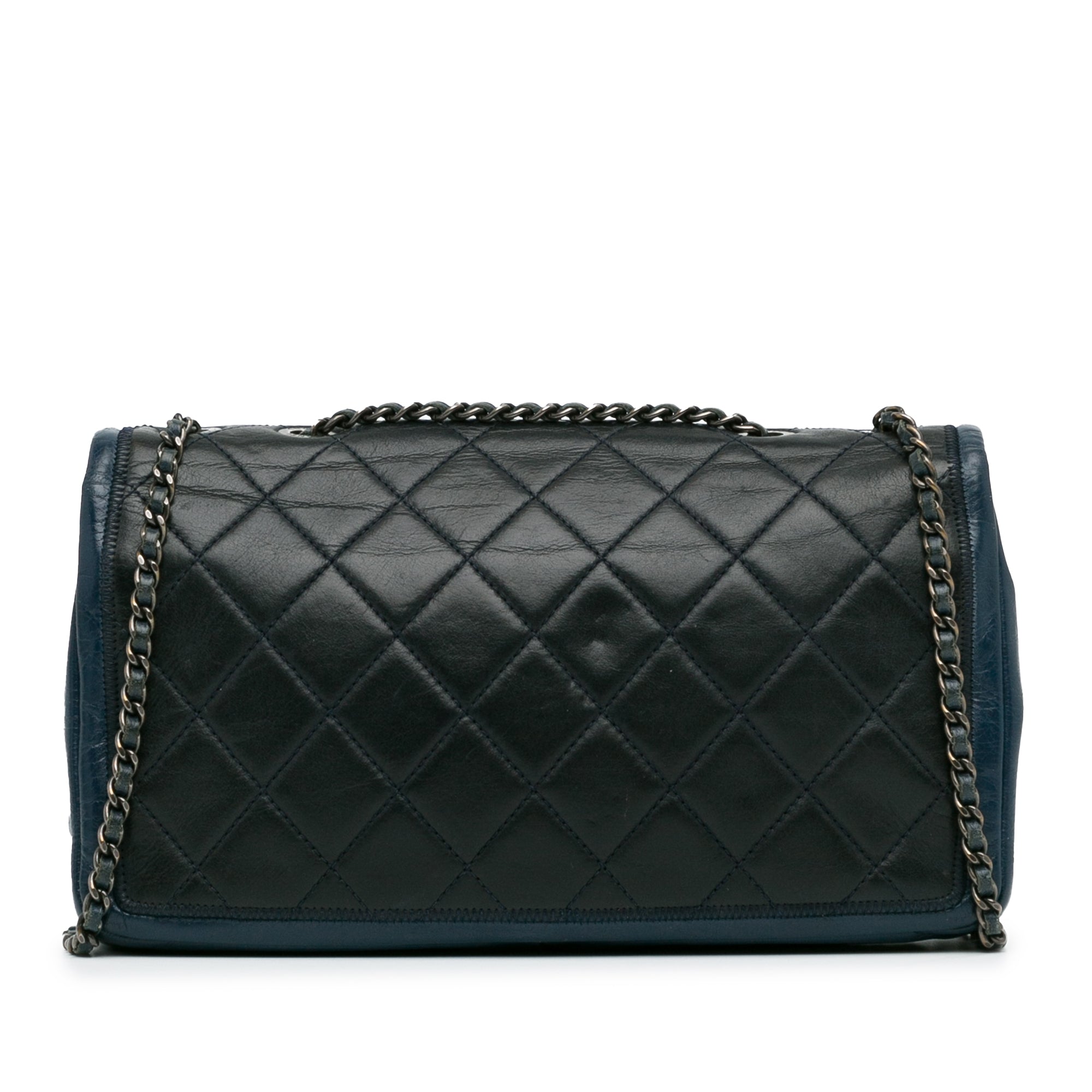 Medium Bicolor Lambskin Graphic Flap
