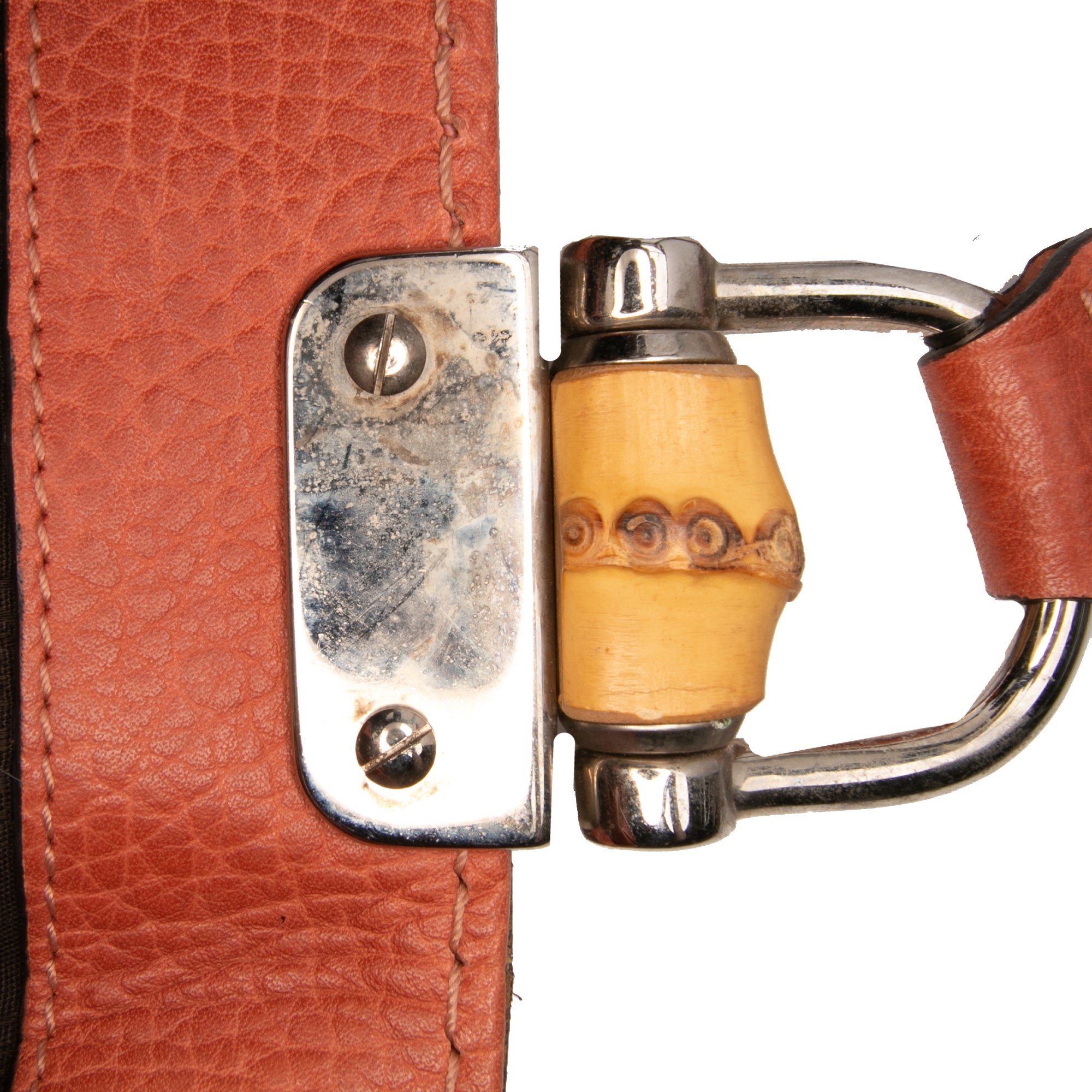 Medium Leather Bamboo Libeccio Tote