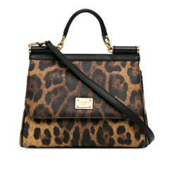 Leopard Print Miss Sicily Satchel_0