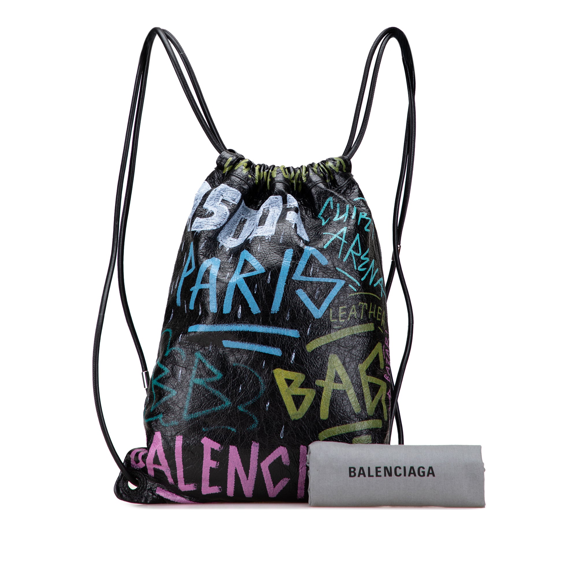 Lambskin Graffiti Explorer Drawstring Backpack