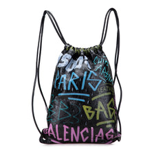 Lambskin Graffiti Explorer Drawstring Backpack