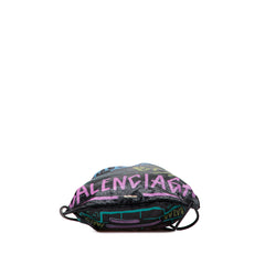 Lambskin Graffiti Explorer Drawstring Backpack