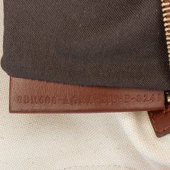 Sarah Coleman Zucca Embroidered Canvas Fish Eye Vertigo Baguette Satchel
