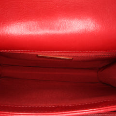 Small Quilted Calfskin and Caviar Chain Handle Flap