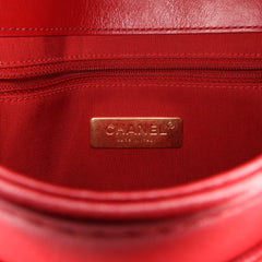 Small Quilted Calfskin and Caviar Chain Handle Flap