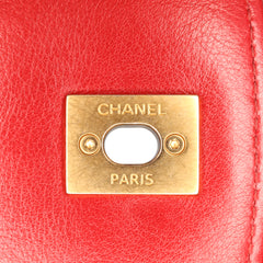 Small Quilted Calfskin and Caviar Chain Handle Flap
