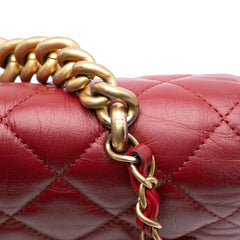 Small Quilted Calfskin and Caviar Chain Handle Flap