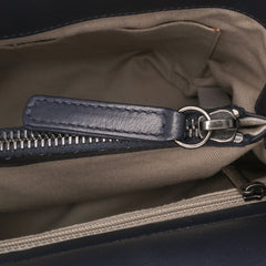 Small Quilted Calfskin and Tweed Top Handle Tote