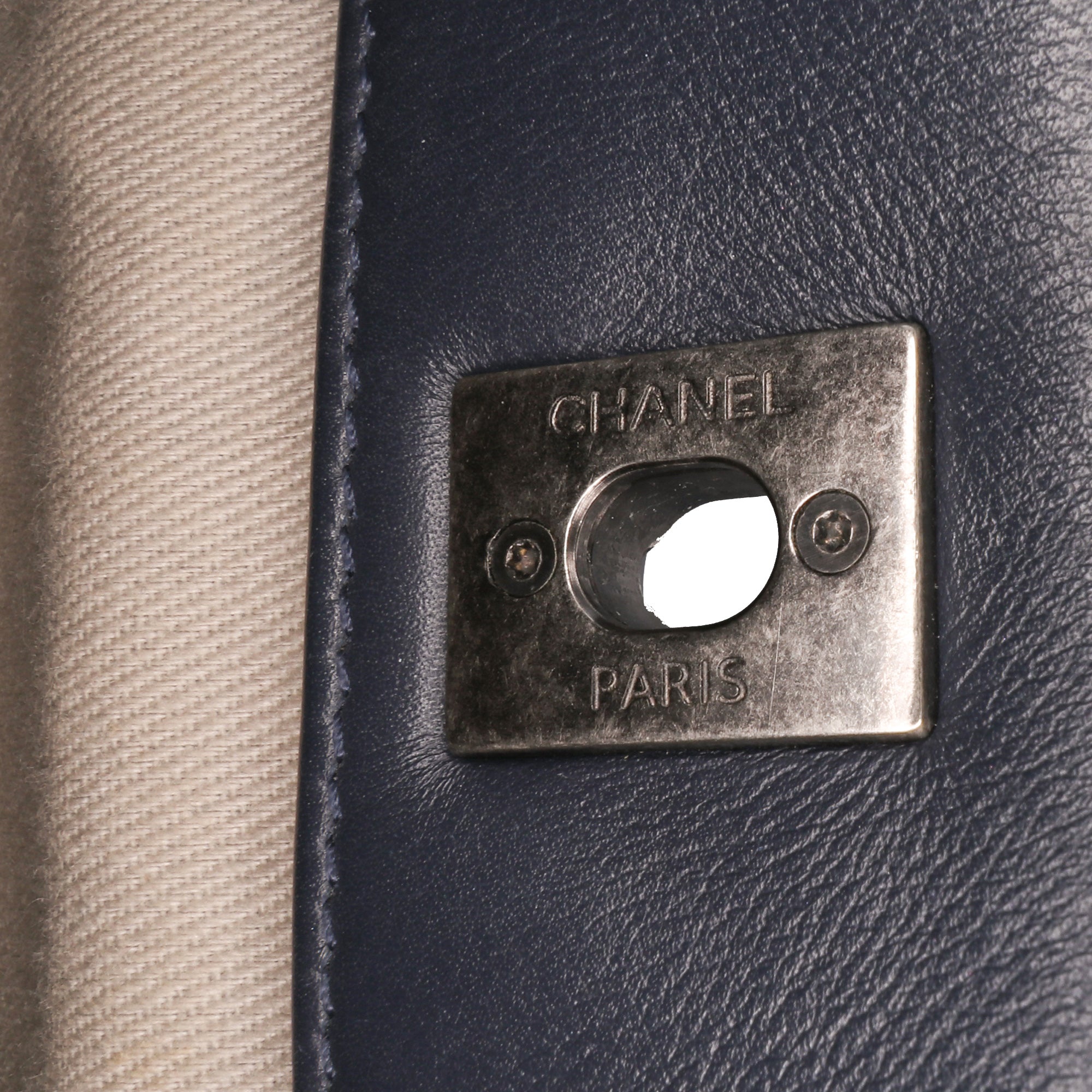 Small Quilted Calfskin and Tweed Top Handle Tote