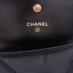 Lambskin 19 Flap Coin Purse With Chain