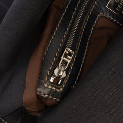 Canvas FF Marble Double Flap Shoulder Bag
