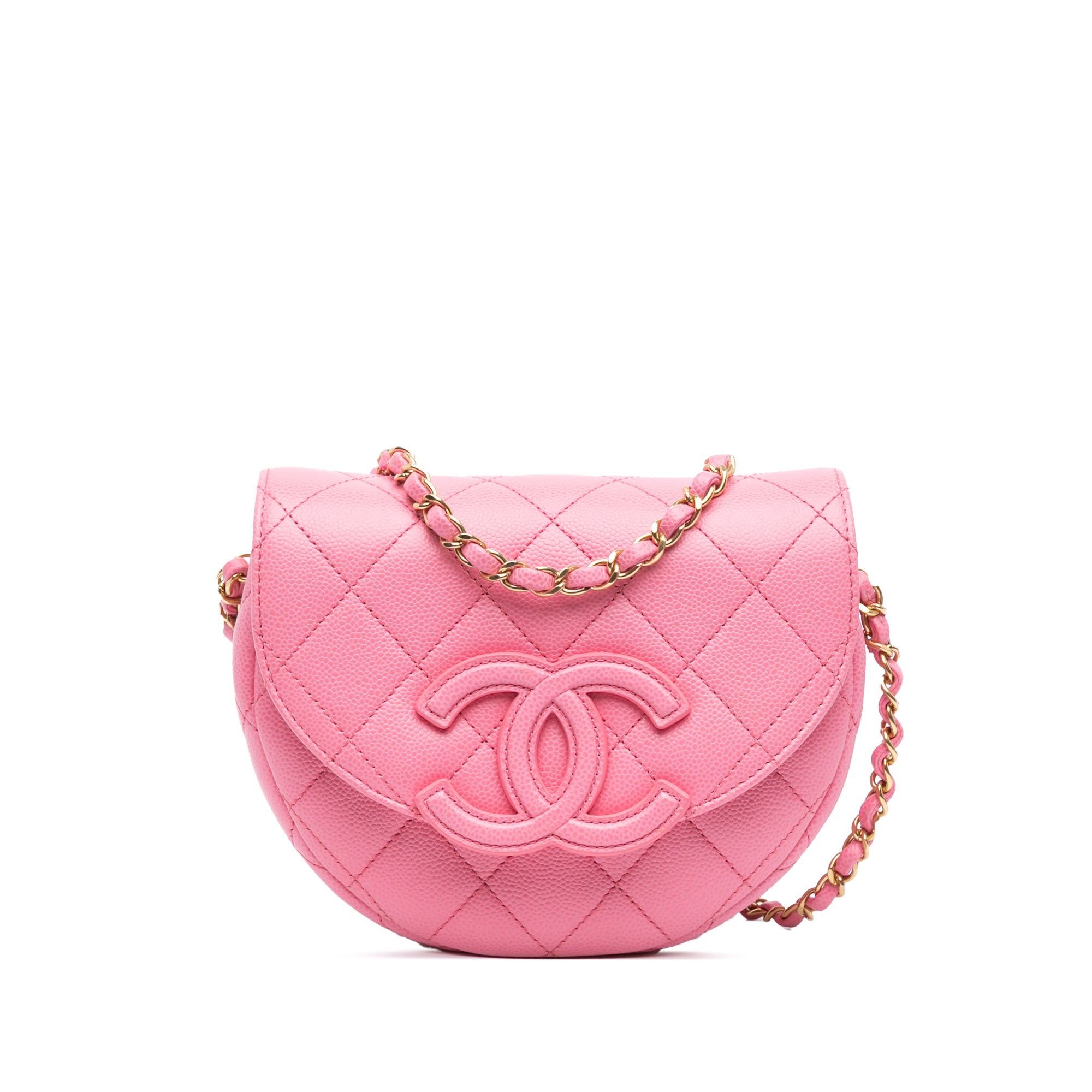 Mini Quilted Caviar CC Messenger Flap