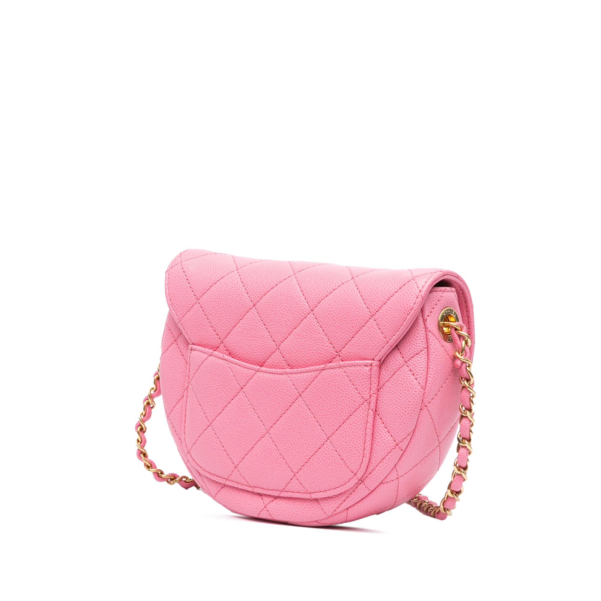 Mini Quilted Caviar CC Messenger Flap