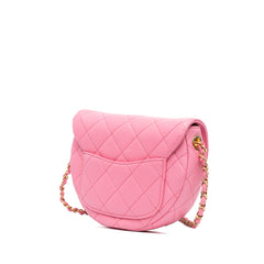 Mini CC Quilted Caviar Messenger Flap