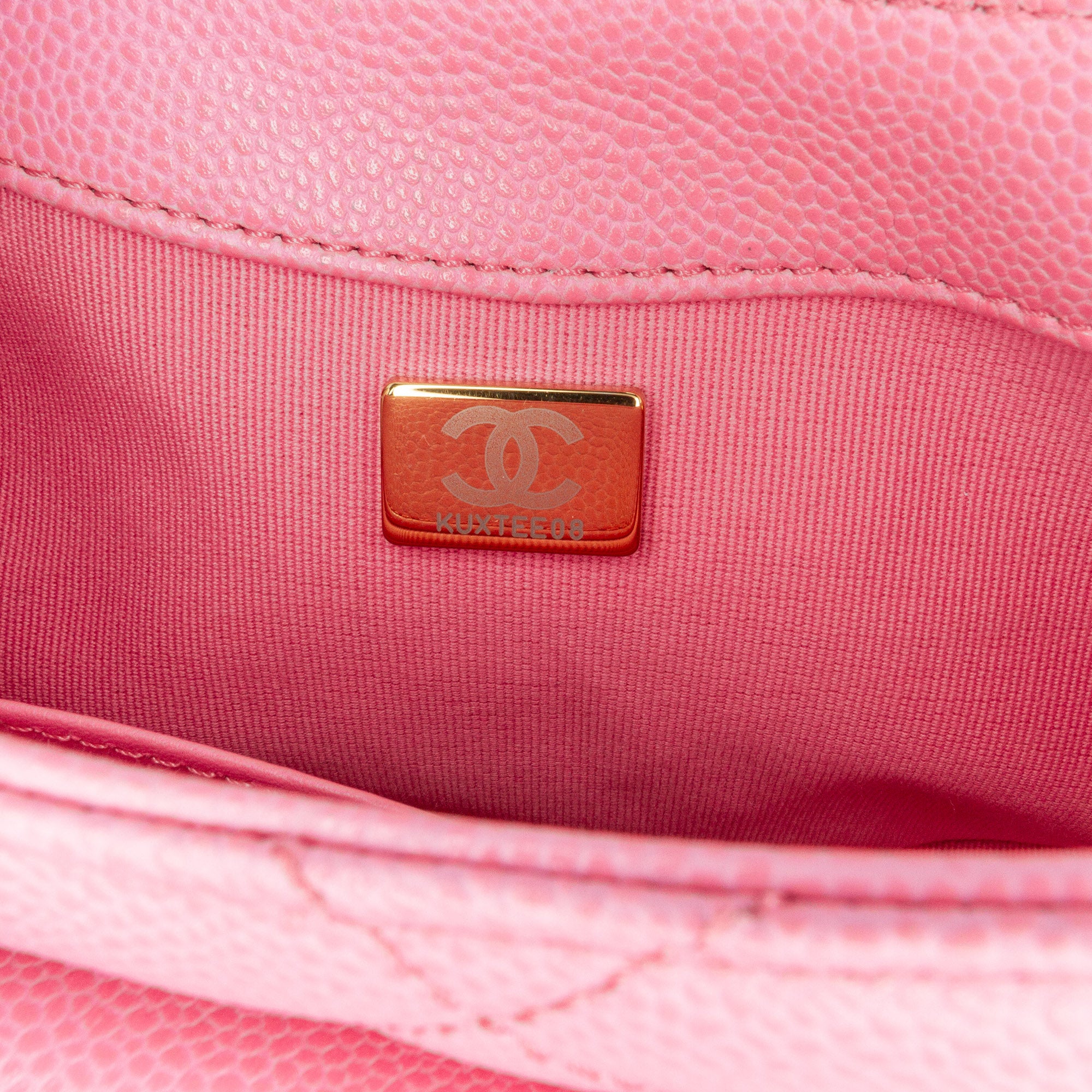 Mini Quilted Caviar CC Messenger Flap