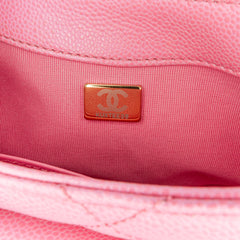 Mini CC Quilted Caviar Messenger Flap