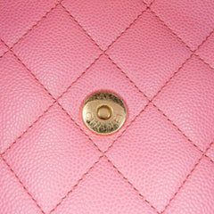 Mini CC Quilted Caviar Messenger Flap