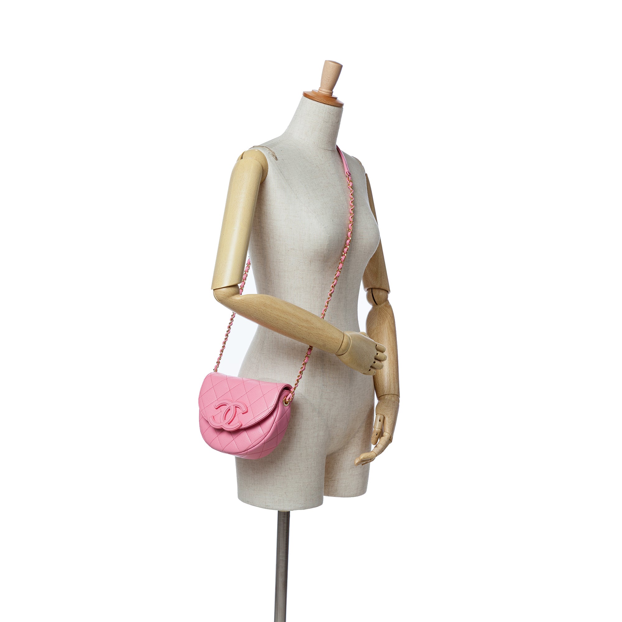 Mini Quilted Caviar CC Messenger Flap