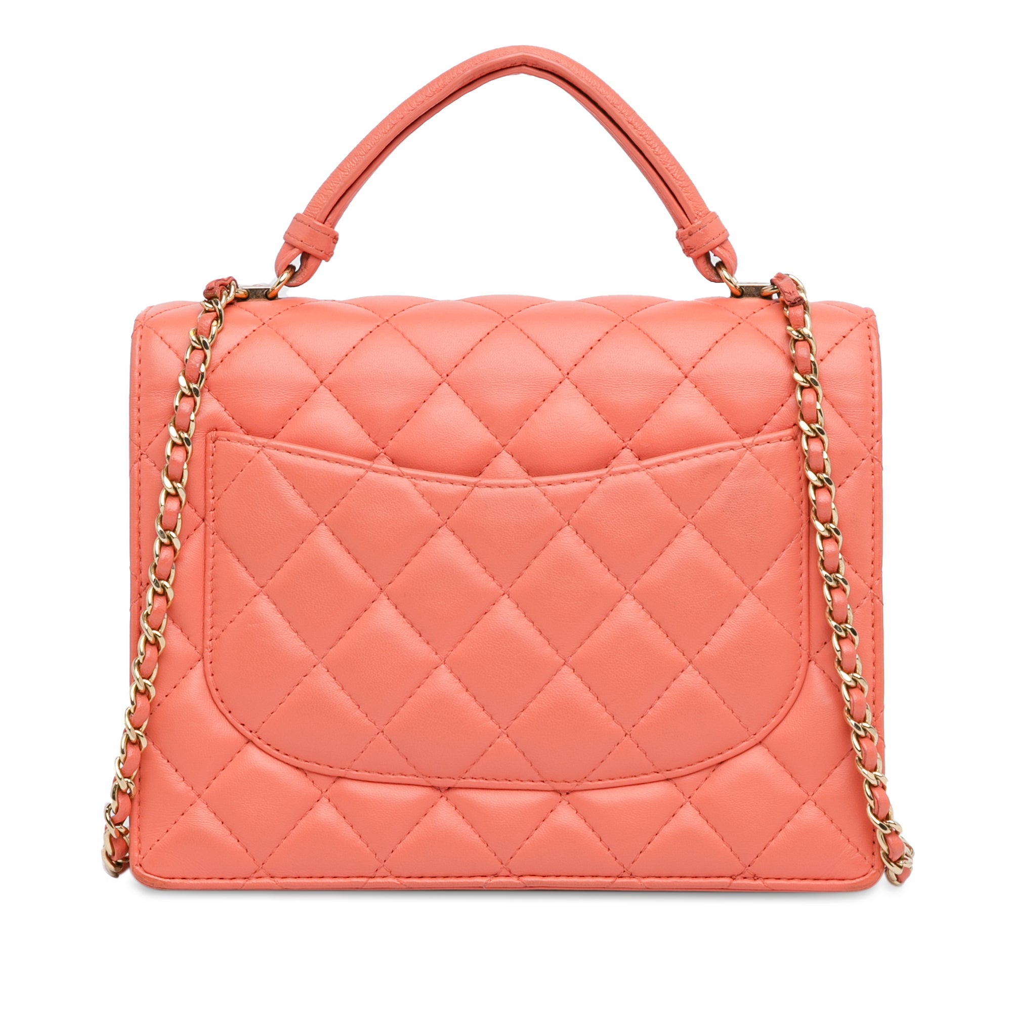 CC Quilted Lambskin Top Handle Flap_2