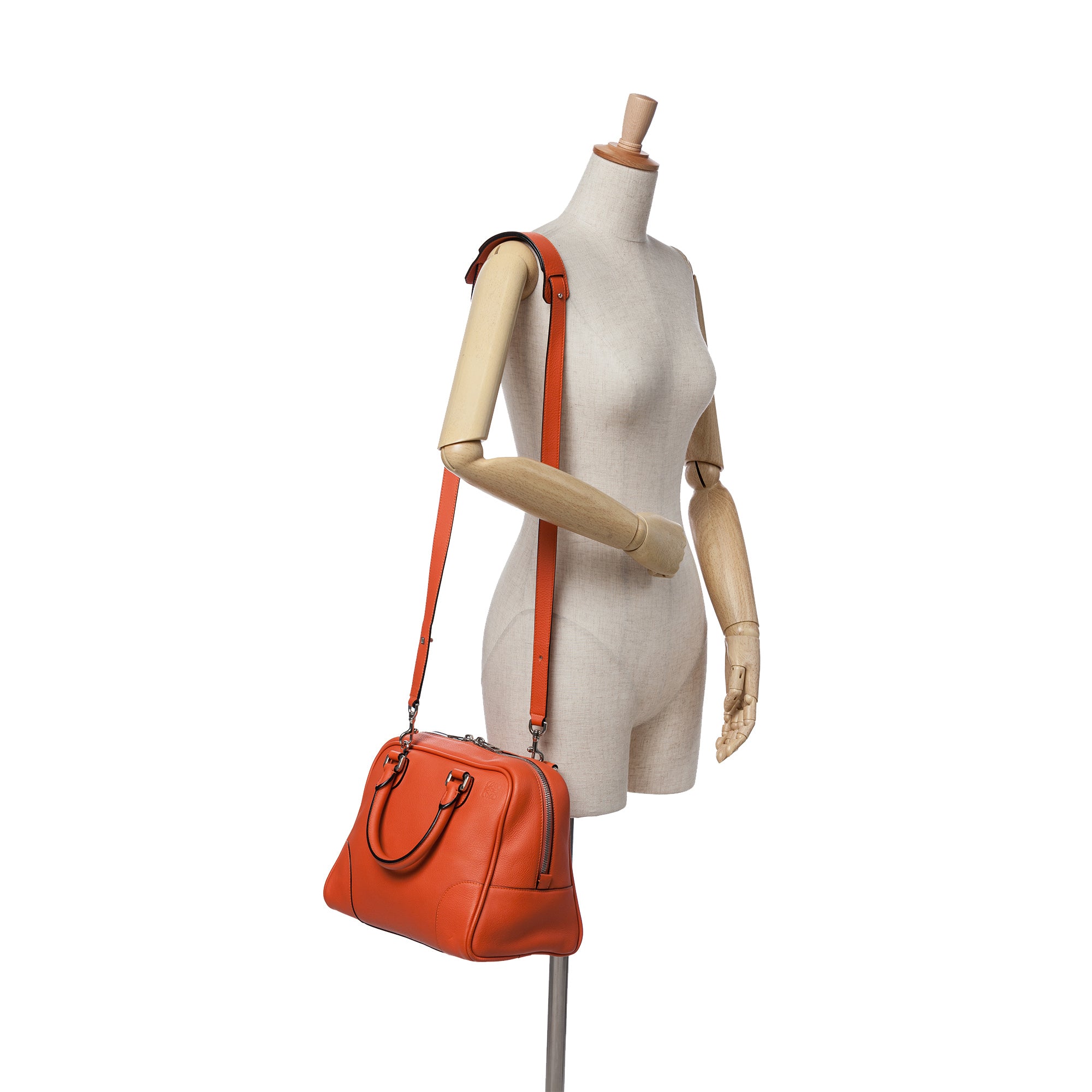 Medium Leather Amazona 75 Satchel