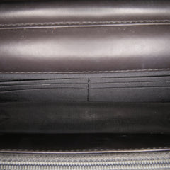 CC Quilted Shiny Crumpled Calfskin Wallet on Chain