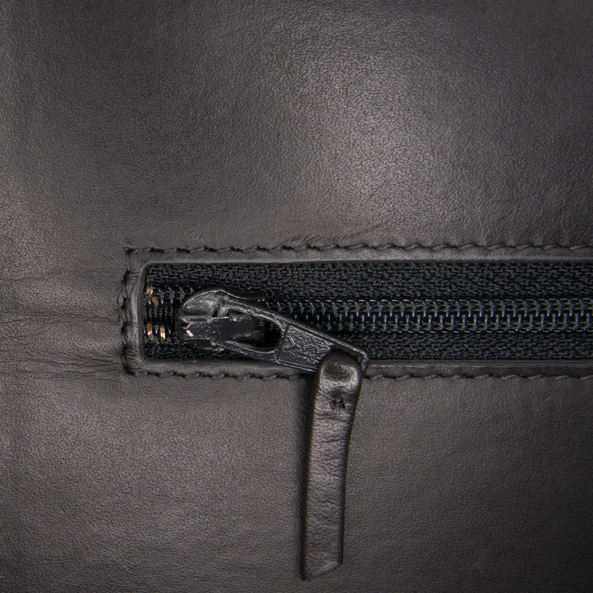 CC Quilted Shiny Crumpled Calfskin Wallet on Chain