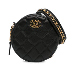 CC Quilted Lambskin Round Crossbody_0