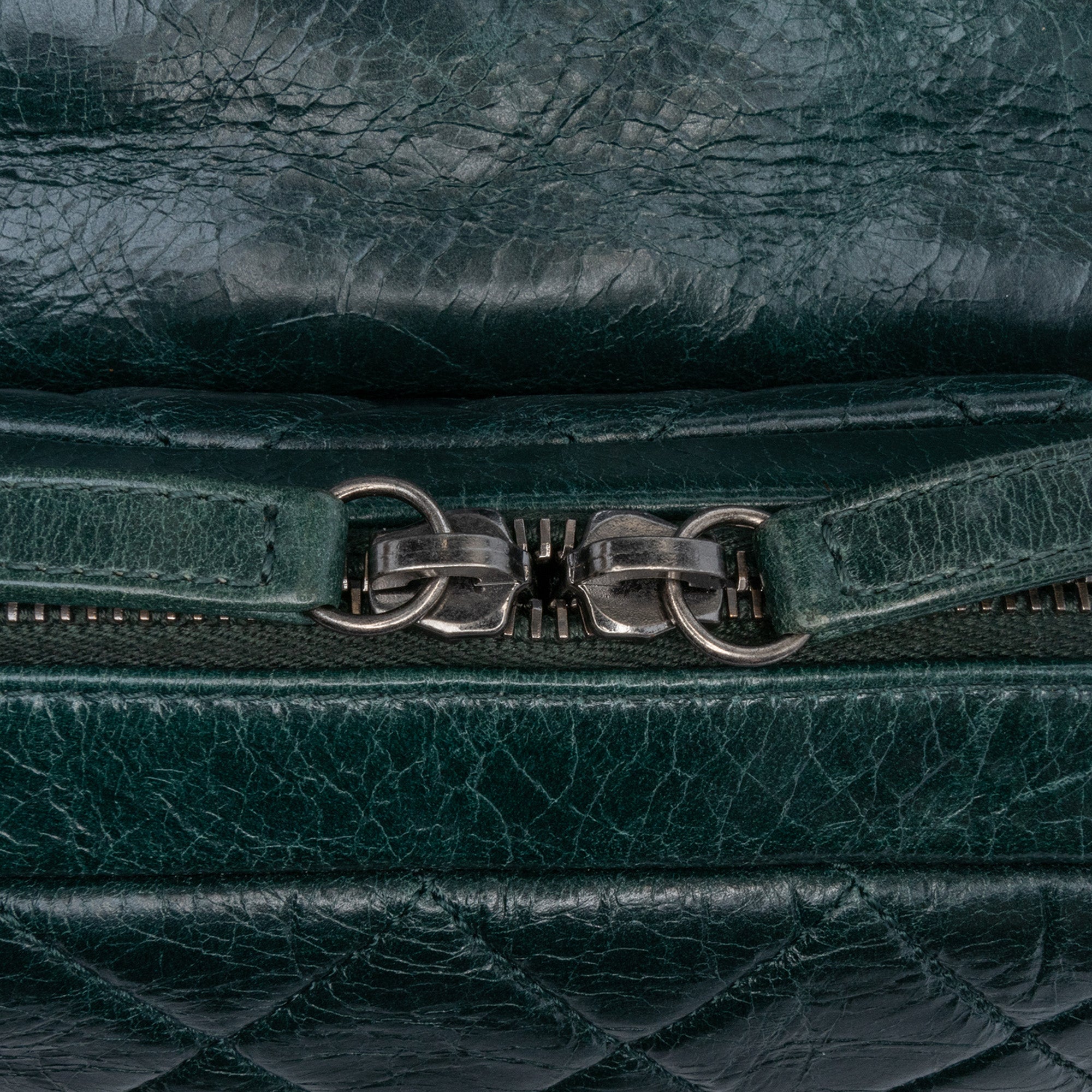 Medium Glazed Calfskin Duo Color Flap