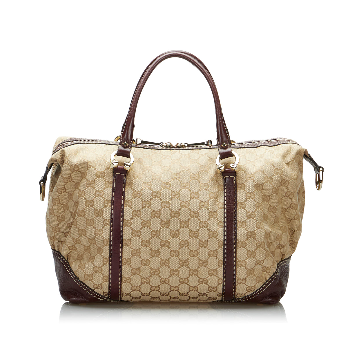 GG Canvas Horsebit Nail Boston Bag_0